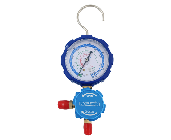 Манометрический коллектор DSZH WK-467GL (R22/134/404/410; 1 вентильный, с манометром, без шлангов), фото , изображение 5