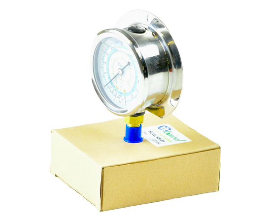 Мановакуумметр с силиконом Becool BCJL-NSI-63мм (R22; R134a; R404A; R407C) (021254), фото , изображение 2