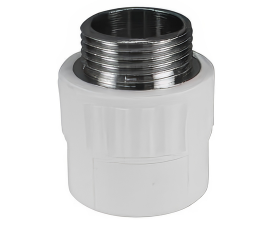 Муфта Valfex переходная с наружной резьбой 40 x 1", белая, фото 