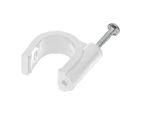 TDM Скоба 16 мм пластик круглая (50шт. / упак.), фото , изображение 3