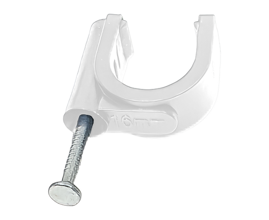 TDM Скоба 16 мм пластик круглая (50шт. / упак.), фото , изображение 4