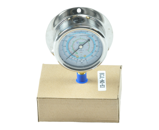 Мановакуумметр с глицерином Becool BCJL-NG-63мм (R22; R134a; R404A; R407C) (021188), фото 