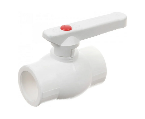 Кран Valfex шаровой 25мм белый, ЛАТУННЫЙ ШАР, фото 