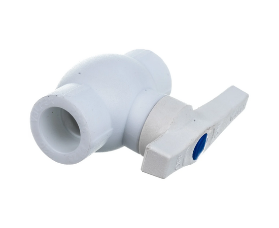 Кран Valfex шаровой 20мм белый, ЛАТУННЫЙ ШАР, фото 