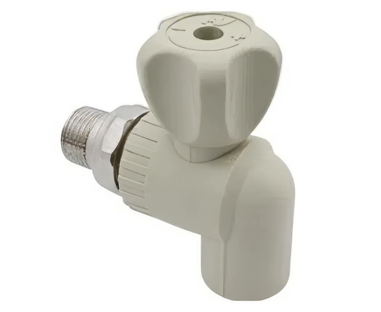 Вентиль Valfex радиаторный угловой 20х1/2 белый (10148020), фото , изображение 3
