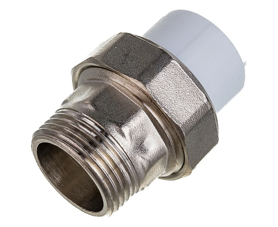 Муфта Valfex с американкой для радиатора наружная резьба 20 x 3/4" белая, фото , изображение 2