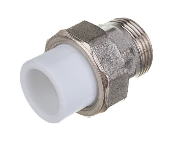 Муфта Valfex с американкой для радиатора наружная резьба 20 x 3/4" белая, фото , изображение 3