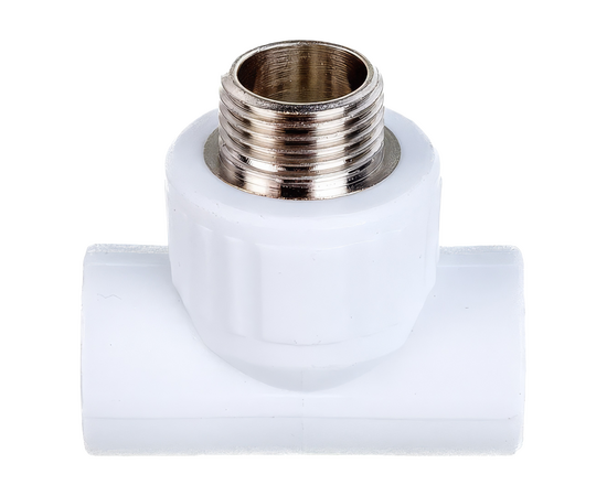 Тройник переходной Valfex с наружной резьбой 20х1/2"х20 белый, фото , изображение 3