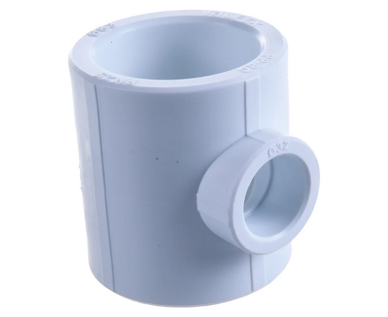 Тройник редукционный Valfex 63/32/63 белый, фото 