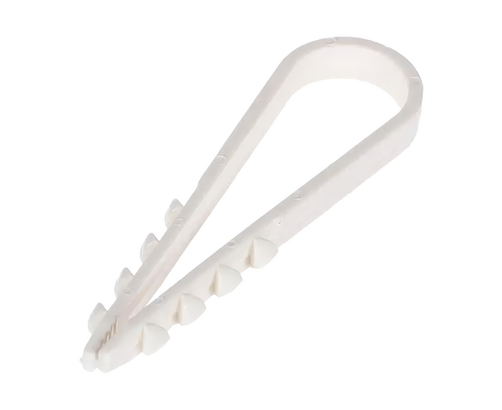 Дюбель-хомут круглый 5-10, белый, 45*6мм, упаковка 100шт, фото 