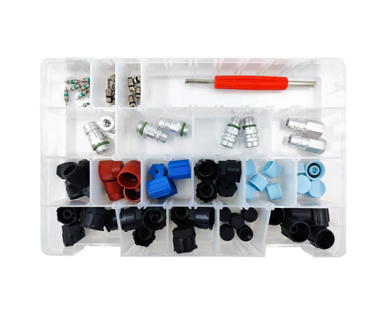 Набор для автокондиционеров Errecom RK1060 (сервисные порты, золотники, колпачки), фото , изображение 2