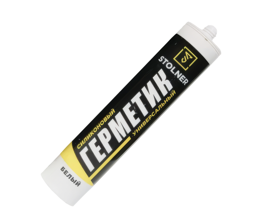 Герметик Stolner 280мл силиконовый универсальный, белый, фото , изображение 2