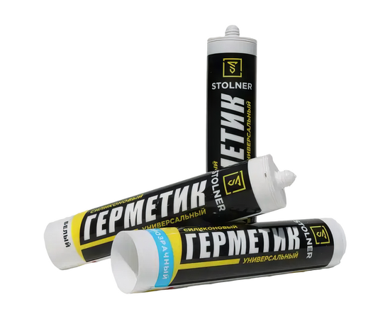 Герметик Stolner 280мл силиконовый универсальный, белый, фото , изображение 3