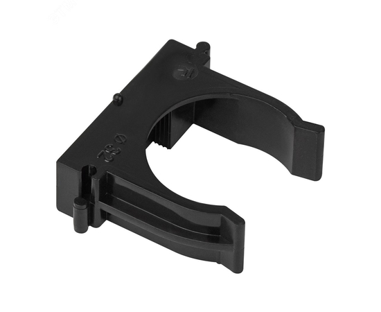 Клипса для трубы ПВХ 32 мм (черная), фото 