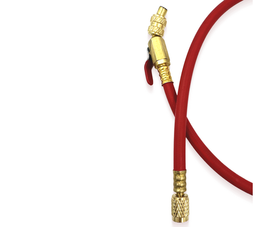 Шланг заправочный с вентилем DSZH - M-336 RYB-C (HV)  0.9м, 1/4" SAE, до 55 Bar, фото , изображение 3