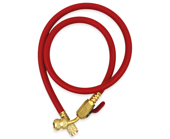 Шланг заправочный с вентилем DSZH - M-336 RYB-C (HV)  0.9м, 1/4" SAE, до 55 Bar, фото , изображение 4