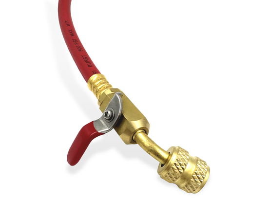 Шланг заправочный с вентилем DSZH - M-336 RYB-C (HV)  0.9м, 1/4" SAE, до 55 Bar, фото , изображение 7