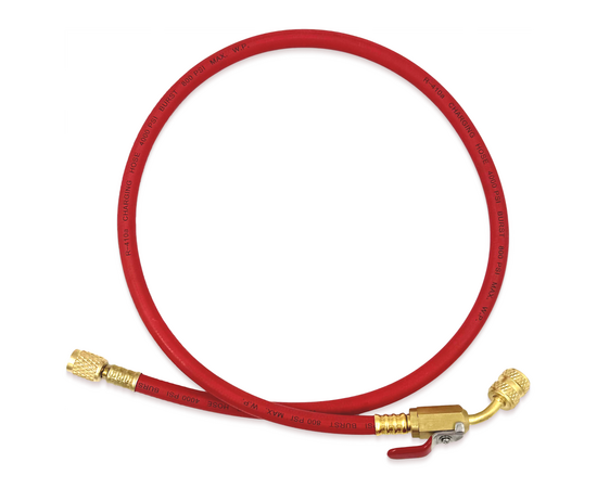 Шланг заправочный с вентилем DSZH - M-336 RYB-C (HV)  0.9м, 1/4" SAE, до 55 Bar, фото 