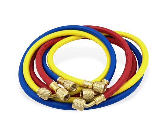 Заправочные шланги Value VRP-U-RYB  R-410 (0.9m) набор 3шт, до 55 Bar, фото , изображение 3