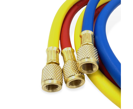 Заправочные шланги Value VRP-U-RYB  R-410 (0.9m) набор 3шт, до 55 Bar, фото , изображение 4