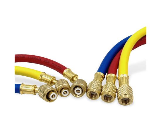 Заправочные шланги VALUE VRP-U-RYB R-410 (1.5m) набор 3шт, до 55 Bar, фото , изображение 6