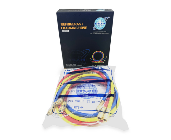 Заправочные шланги DSZH-336-RYB-P набор 3шт по 0.9м, 1/4" SAE, до 41 Bar, фото , изображение 9