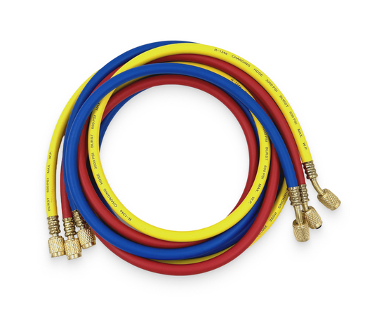 Заправочные шланги DSZH-372-RYB набор 3шт по 1.8м, 1/4" SAE, до 34 бар, фото 