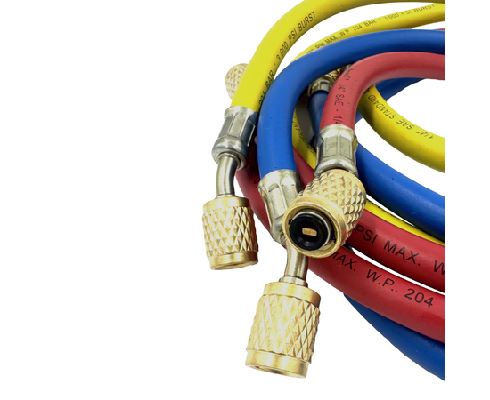 Заправочные шланги Becool BCH4 (1.2 м; 1/4" SAE; набор 3 шт, до 41 Bar), фото , изображение 4