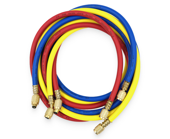 Заправочные шланги DSZH-372-RYB-P набор 3шт по 1.8м, 1/4" SAE, до 41 бар, фото , изображение 2