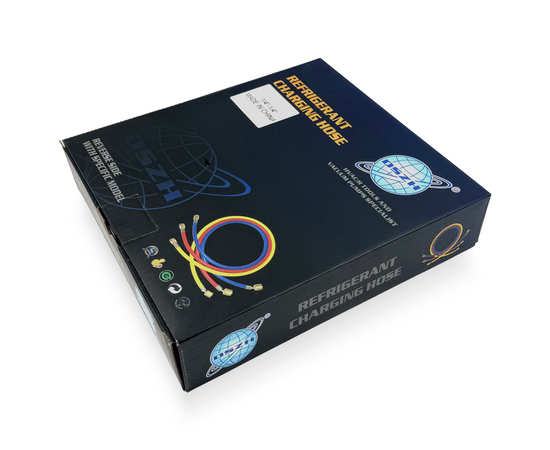 Заправочные шланги DSZH-360-RYB-H набор 3шт по 1.5м, 1/4" SAE, до 55 Bar, фото , изображение 8