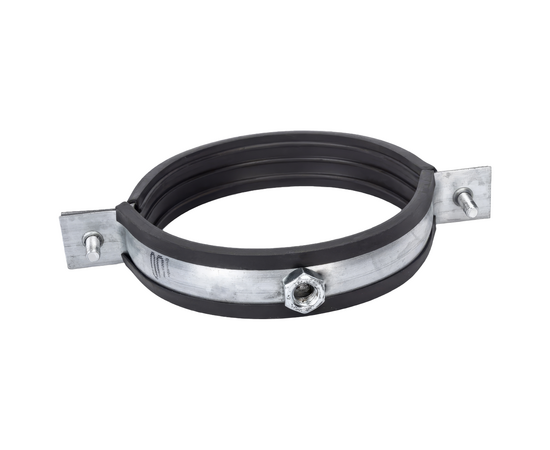 Хомут для воздуховода с резиновой прокладкой, гайка М8, 100мм, фото 