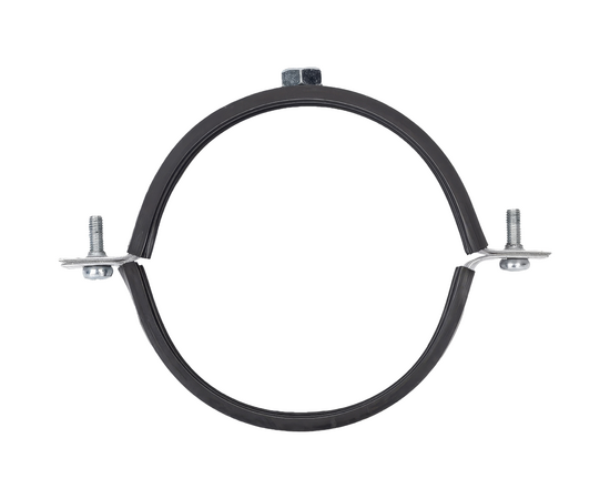 Хомут для воздуховода с резиновой прокладкой, гайка М8, 100мм, фото , изображение 2