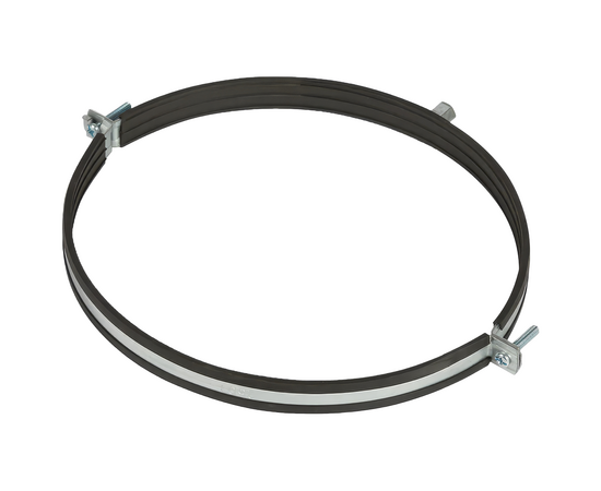 Хомут для воздуховода с резиновой прокладкой, гайка М8, 250мм, фото 