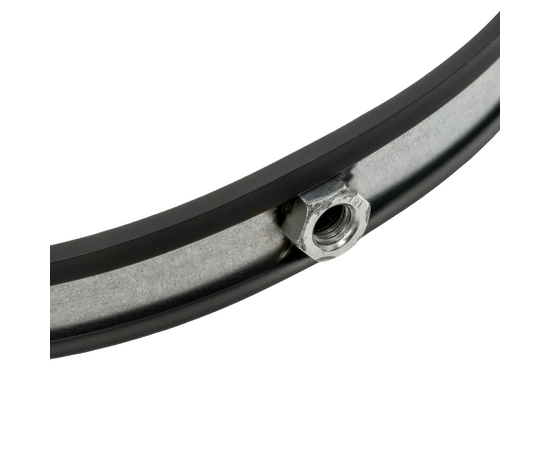 Хомут для воздуховода с резиновой прокладкой, гайка М8 400мм, фото , изображение 3