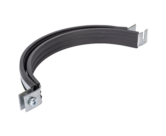 Хомут для воздуховода с резиновой прокладкой, гайка М8, 160мм, фото , изображение 2