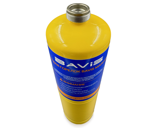 Газовый баллон BAVIS MAPP GAS, баллон 400гр (1"-20UNF), фото , изображение 4