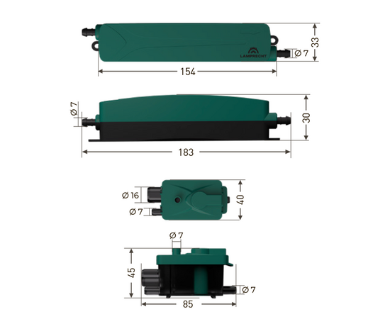 Помпа дренажная LAMPRECHT LP020-15FL проточная, 20 л/ч, 17 Дб, фото , изображение 6
