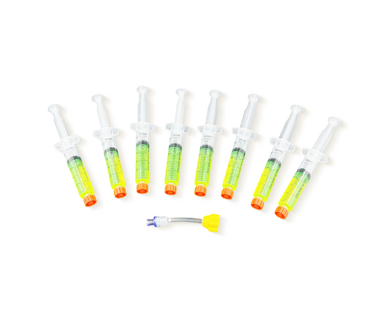 UV добавка для определения утечек фреона BAVIS UVL 8 x 7,5мл с адаптером 1/4" (8 доз по 7,5мл), фото 