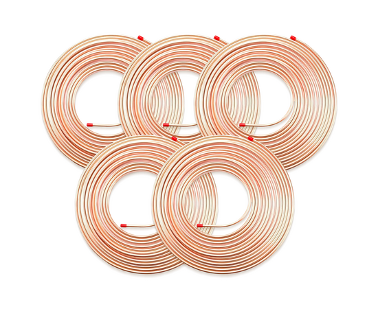 Набор 5 шт - Труба медная 1/4" (6,35x0,61мм) бухта 50м, фото , изображение 4