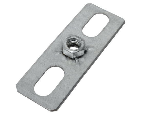 Пластина оцинкованная 2,5х30х80мм с гайкой M8, фото 