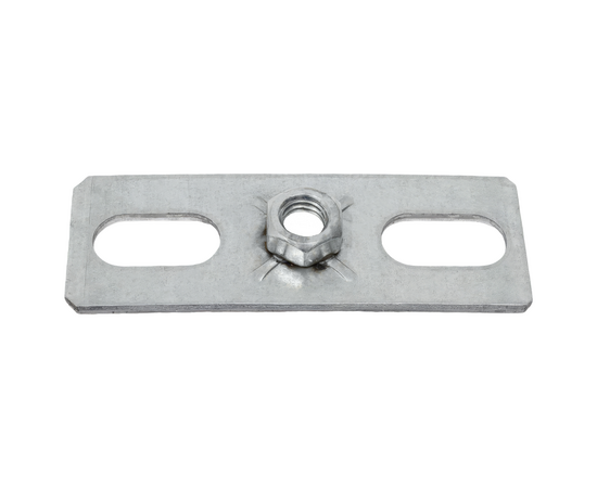 Пластина оцинкованная 2,5х30х80мм с гайкой M8, фото , изображение 2