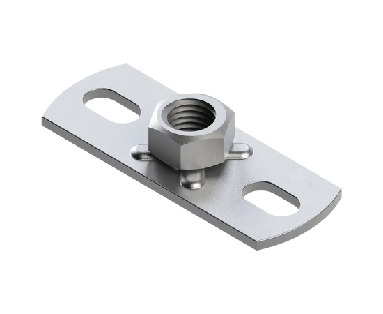 Пластина оцинкованная 2,5х30х80мм с гайкой M10, фото 