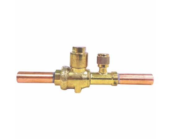 Вентиль шаровый 3/8" Becool BC-BVa-38 с серв. штуцером, фото , изображение 2