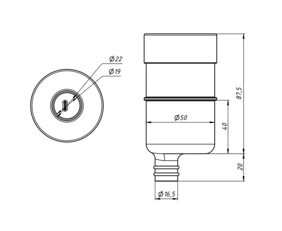 Сифон с гидромеханическим затвором G-35 Mini, фото , изображение 5
