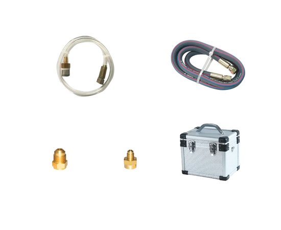 Насос для заправки холодильного масла WIPCOOL R6 (до 25 Bar; 350л/ч; 2 шланга 1,0м и 1,5м; Адаптер 2 шт; Алюм кейс, фото , изображение 2