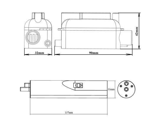 Помпа дренажная CASPIA TUBE проточная, 18 л/ч, 21 Дб, фото , изображение 7