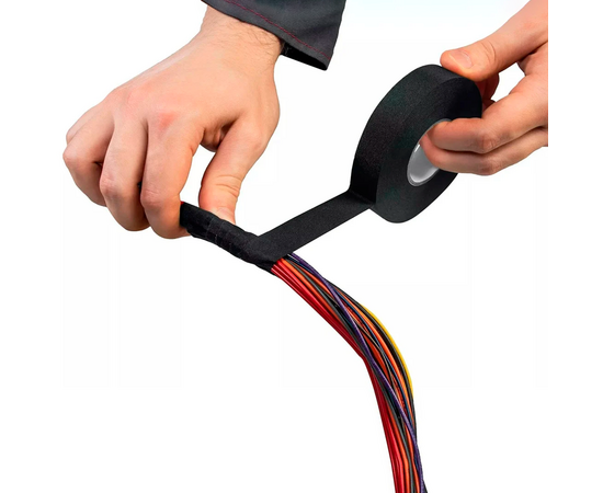 Лавсановая изолента BAVIS PET 19мм х 25м черная 180мкм, 65N/cm, фото , изображение 5