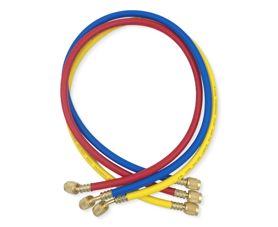 Манометрическая станция DSZH WK-P3602S (R22/32/134/410; 2-х вентильный; шланги 0.9м до 55 Bar-1/4"SAE, 2 адаптера R410xR22, манометры 68мм, в кейсе), фото , изображение 6