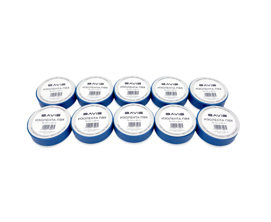 Изолента ПВХ (10 шт) BAVIS 19мм х 20м синяя, фото , изображение 2