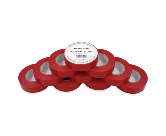 Изолента ПВХ (10 шт) BAVIS 19мм х 20м красная, фото , изображение 4